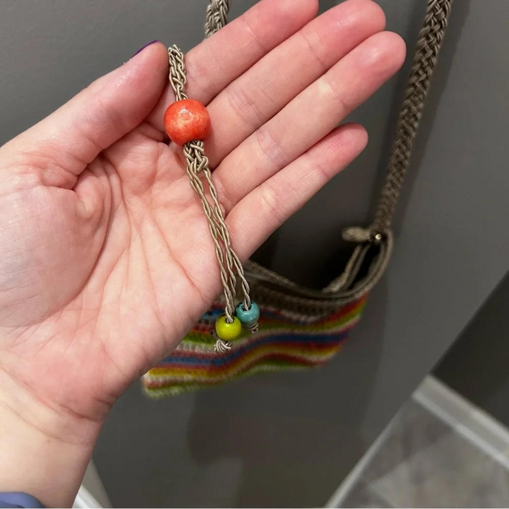Crochet Style Colorful Crossbody Bag